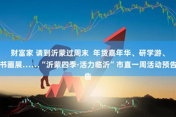 财富家 请到沂蒙过周末  年货嘉年华、研学游、书画展……“沂蒙四季·活力临沂”市直一周活动预告